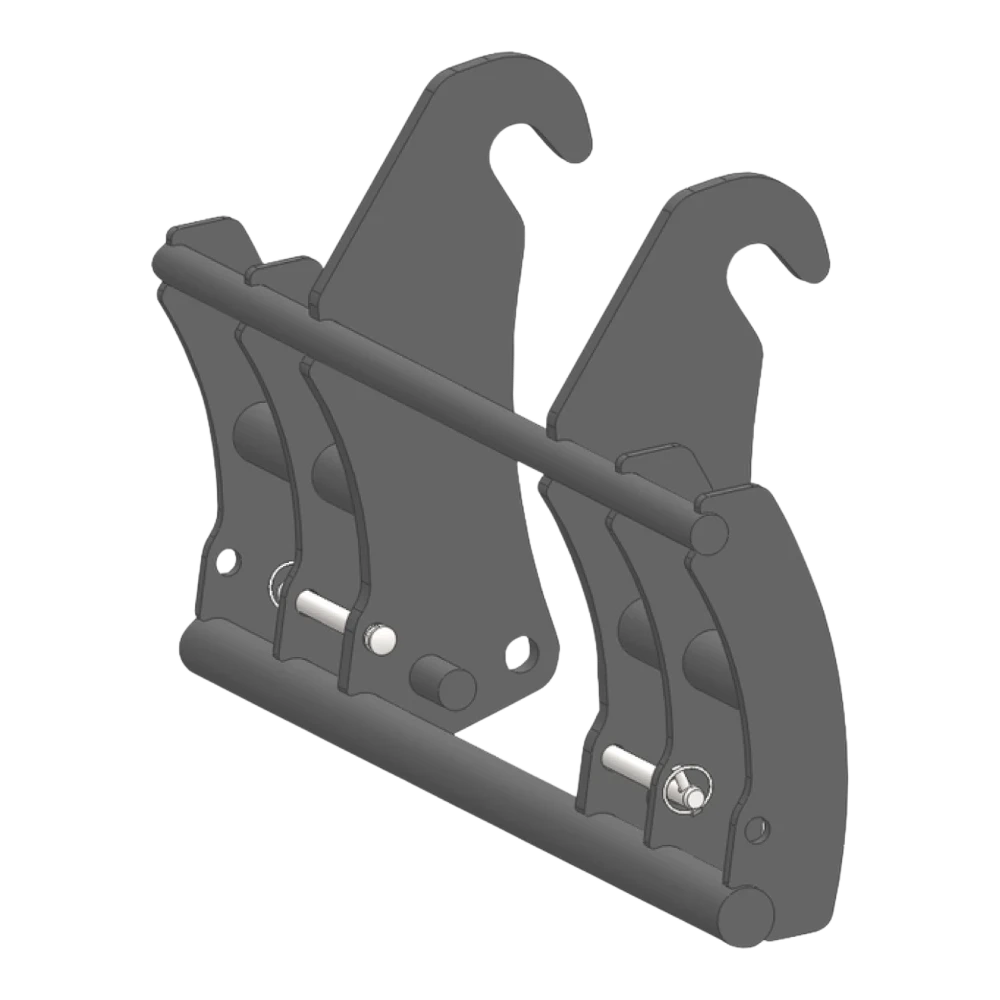 Adapterrahmen JCB schmal auf Euro – Produktbild 1 Adapterrahmen JCB schmal auf Euro – Adapteransicht 1