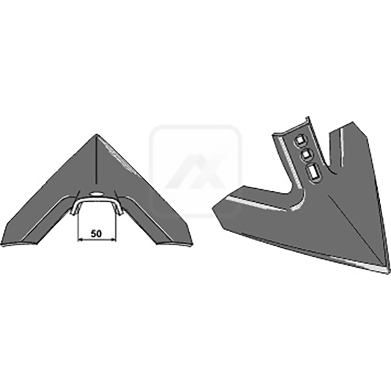 Landwirtschaft Bodenbearbeitung Grubber Schare & Leitbleche Gänsefussschar 400mm Jean de Bru