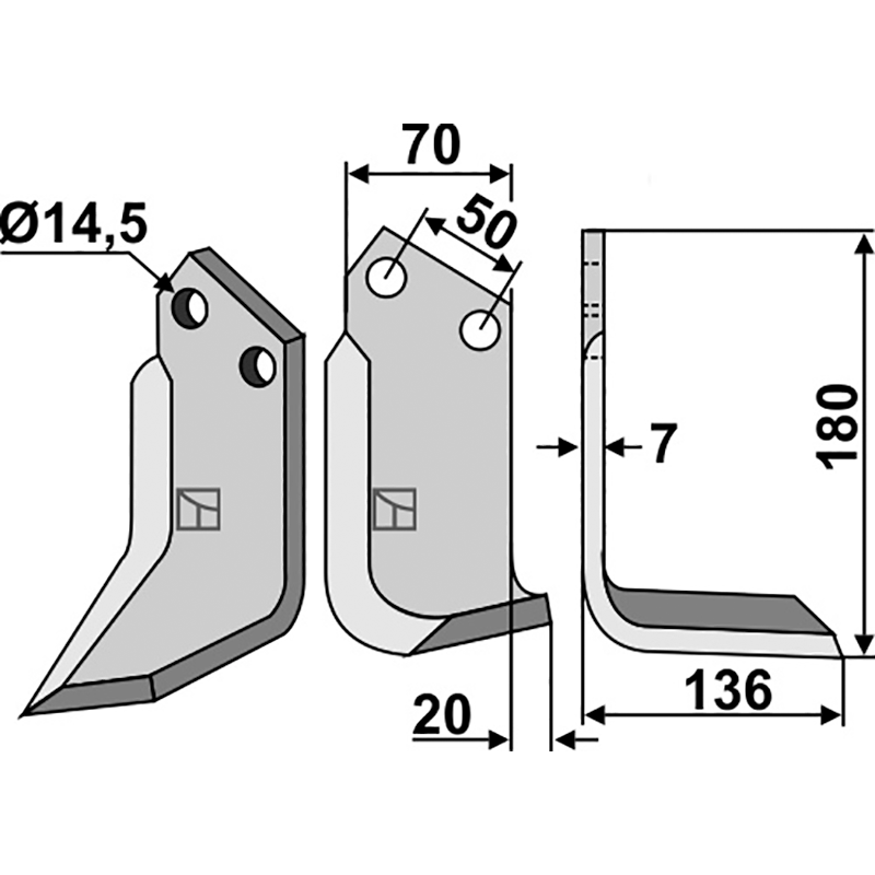 CEL-21R Fräsmesser, rechte Ausführung Celli 331526 Fräsmesser, rechte Ausführung IHOF CEL-21R