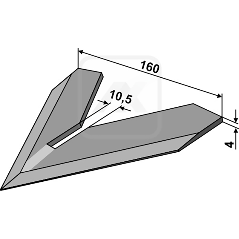 Landwirtschaft Bodenbearbeitung Grubber Schare & Leitbleche Hackschar 160mm Steketee Grubber Schare & Leitbleche Hackschar 160mm Steketee