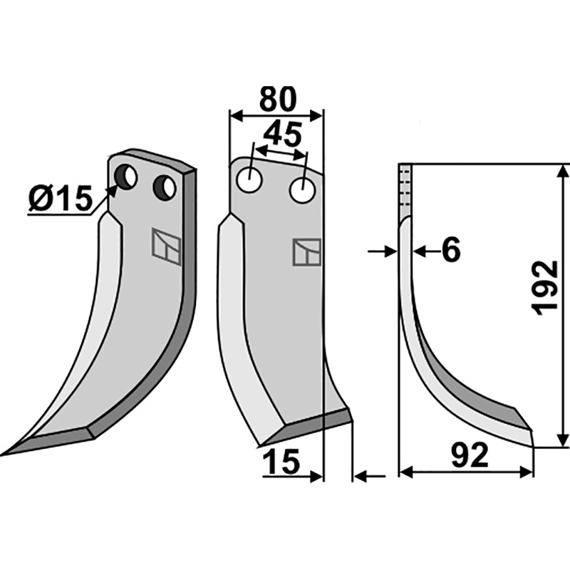 EBE-03R Fräsmesser, rechte Ausführung Eberhardt 1570 Fräsmesser, rechte Ausführung IHOF EBE-03R