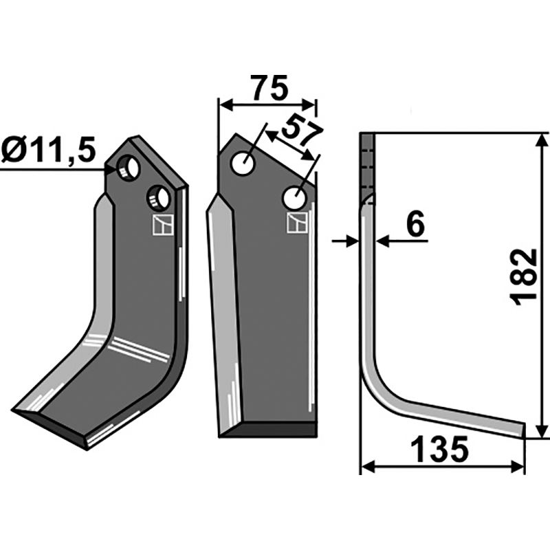 Agrator Fräsmesser, rechte Ausführung IHOF AGRA-05R