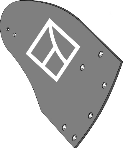 32.0145 Pflugteil Streichblech-Hinterteil BU10B R - rechts (3440736) passend für Lemken