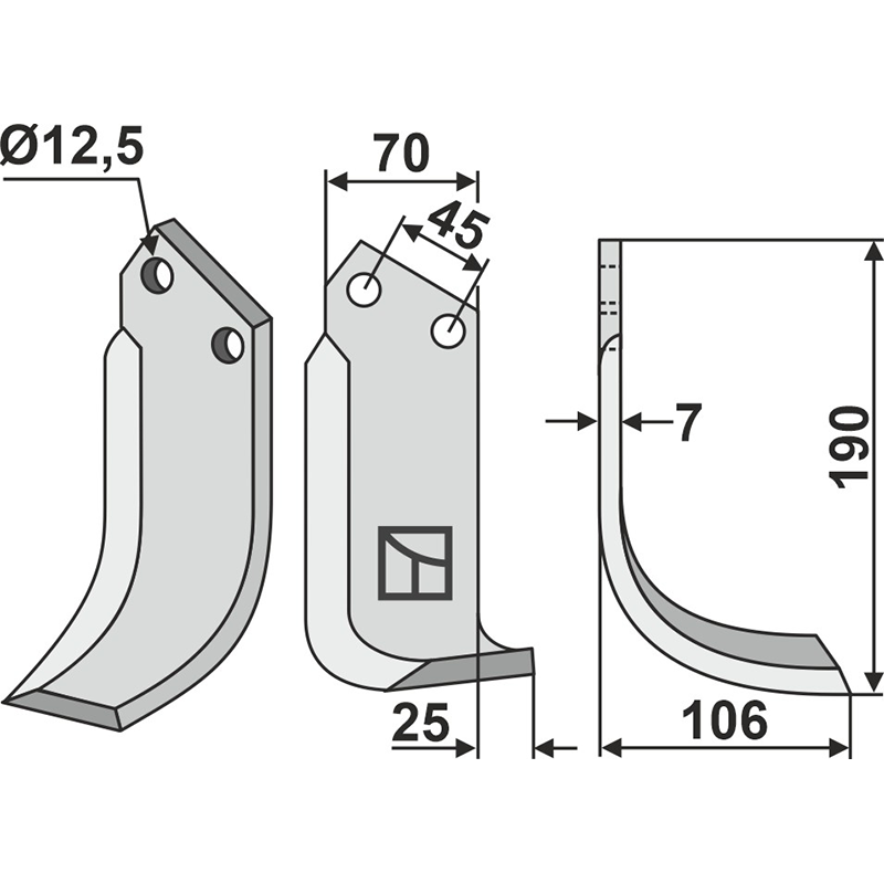 NAR-13R Fräsmesser, rechte Ausführung Nardi 6C5009 Fräsmesser, rechte Ausführung IHOF NAR-13R