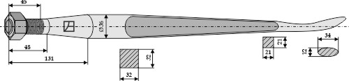 Löffelzinken 1100mm