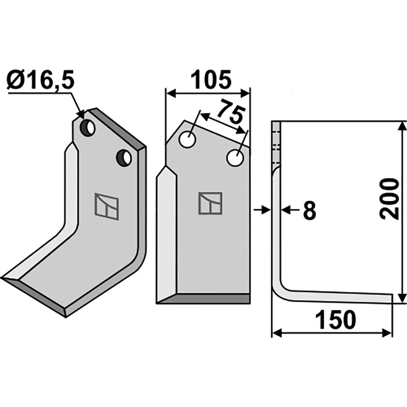 Howard|Huard 756784(762719)|756784(762719) Fräsmesser, rechte Ausführung IHOF HOW-10R