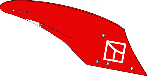 33.0114 Pflugteil Streichblech-Hinterteil Hydrein 16'' - rechts (KK053264) passend für Kverneland