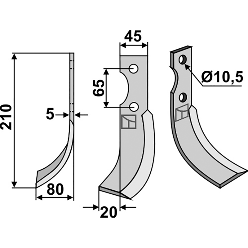 Roteco Fräsmesser, linke Ausführung IHOF ROT-02L