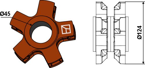 Industriehof Scherenbostel | Nusskettenrad Ø 124 (69-6-806)