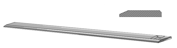 Schürfschiene - 250x25x2000
