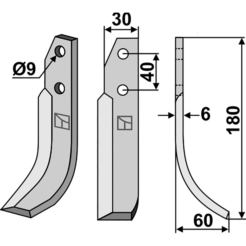 NIB-01R Fräsmesser, rechte Ausführung Nibbi Bruno Fräsmesser, rechte Ausführung IHOF NIB-01R