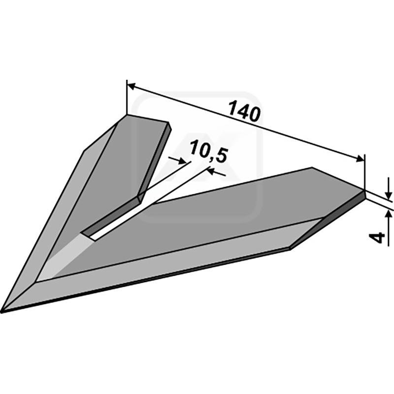 Landwirtschaft Bodenbearbeitung Grubber Schare & Leitbleche Hackschar 140mm Steketee Grubber Schare & Leitbleche Hackschar 140mm Steketee