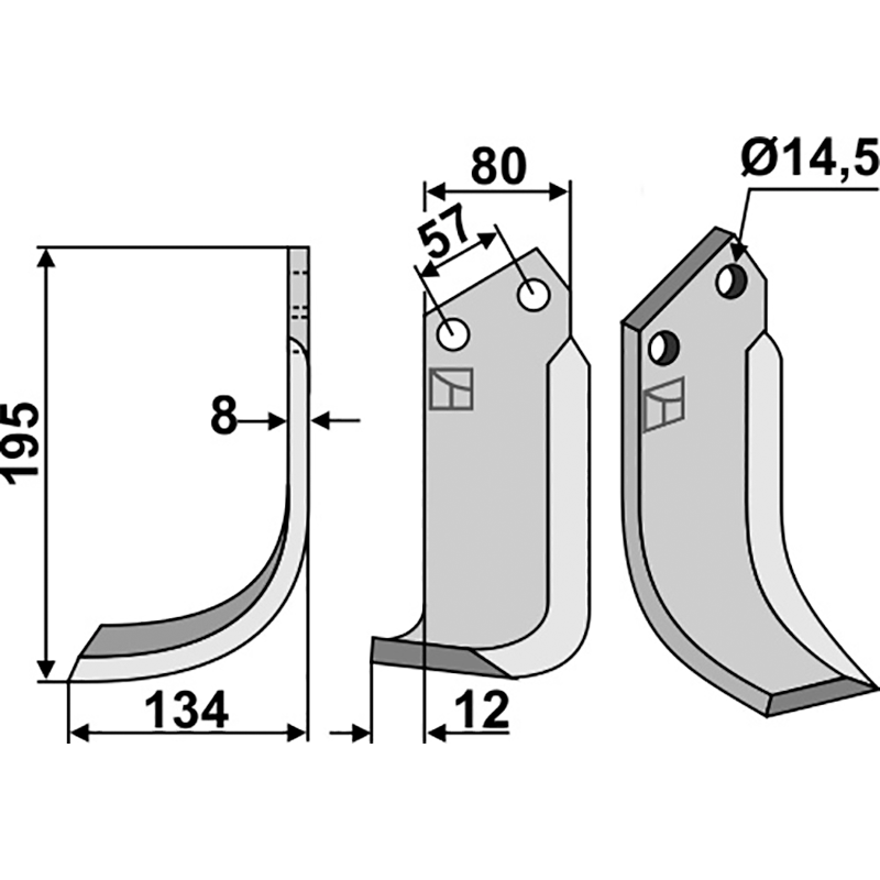 Breviglieri|Celli 0064811S|722538 Fräsmesser, linke Ausführung IHOF CEL-09L