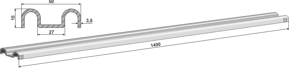 Kratzbodenleiste |69-7-911 Kratzbodenleiste (69-7-911)