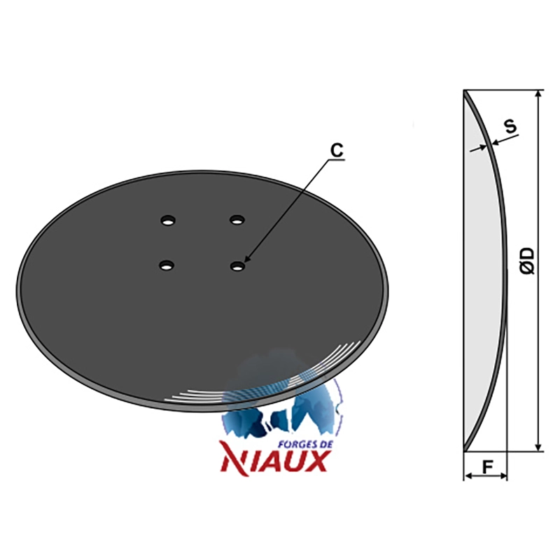 Landwirtschaft Bodenbearbeitung Scheibeneggen Scheibe glatt Niaux|Becker Landwirtschaft Bodenbearbeitung Scheibeneggen Scheibe glatt Niaux|Becker