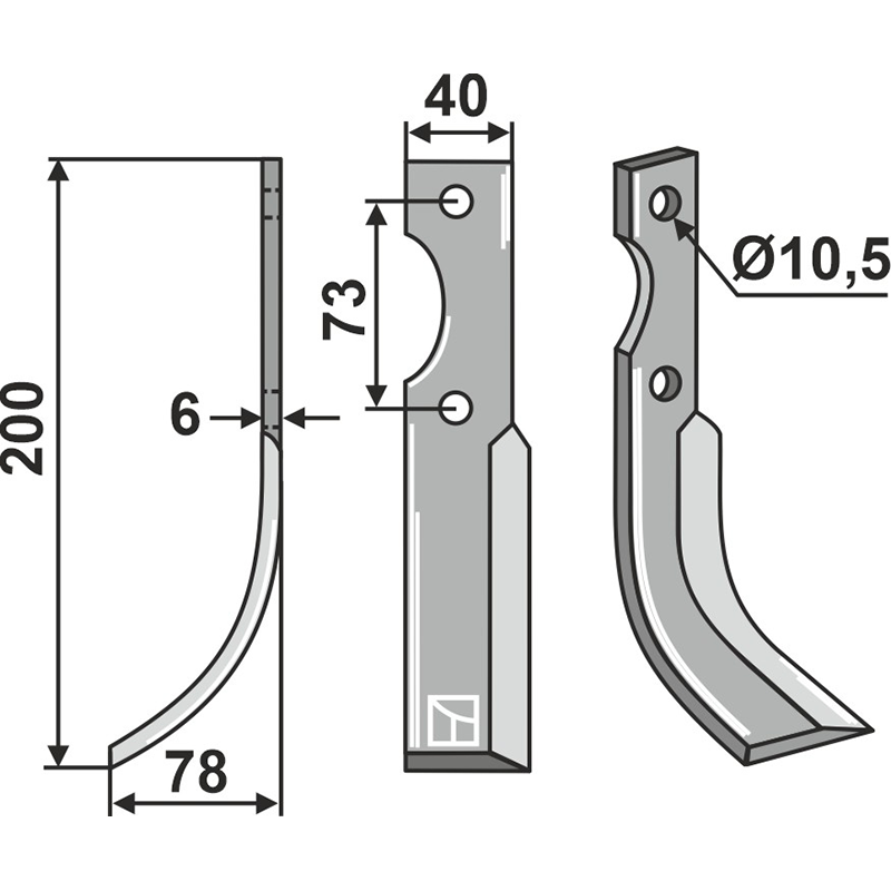 EUR-03L Fräsmesser, linke Ausführung Eurosystem 0220015207 Fräsmesser, linke Ausführung IHOF EUR-03L