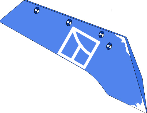 37.0035 Pflugteil Schnabelschar SSP35OW - rechts (2751.07.01) passend für Rabe