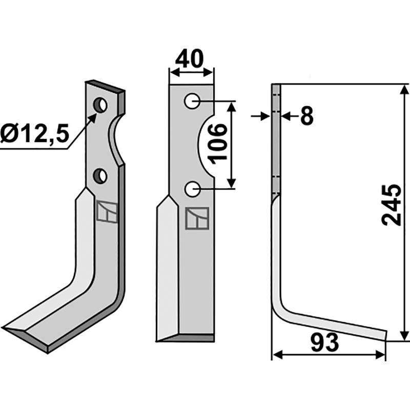 Maletti 1400 079 Fräsmesser, rechte Ausführung IHOF MAL-11R