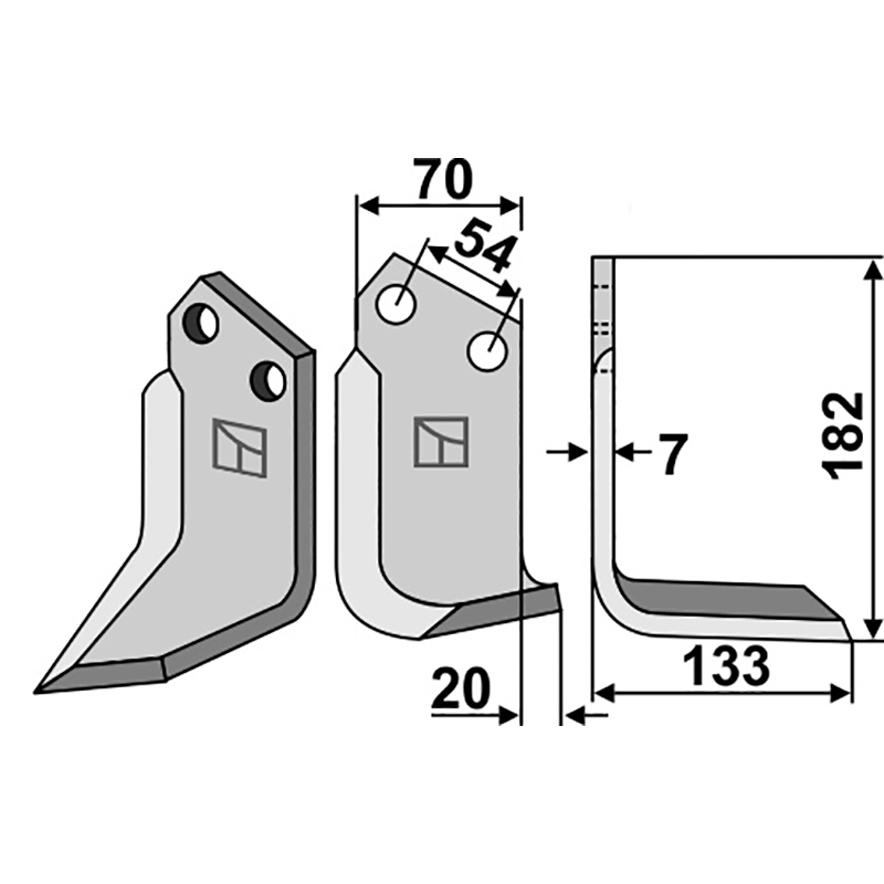 PEG-08R Fräsmesser, rechte Ausführung Pegoraro 2191 Fräsmesser, rechte Ausführung IHOF PEG-08R