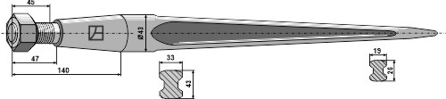Frontladerzinken 810mm Frontladerzinken 810mm