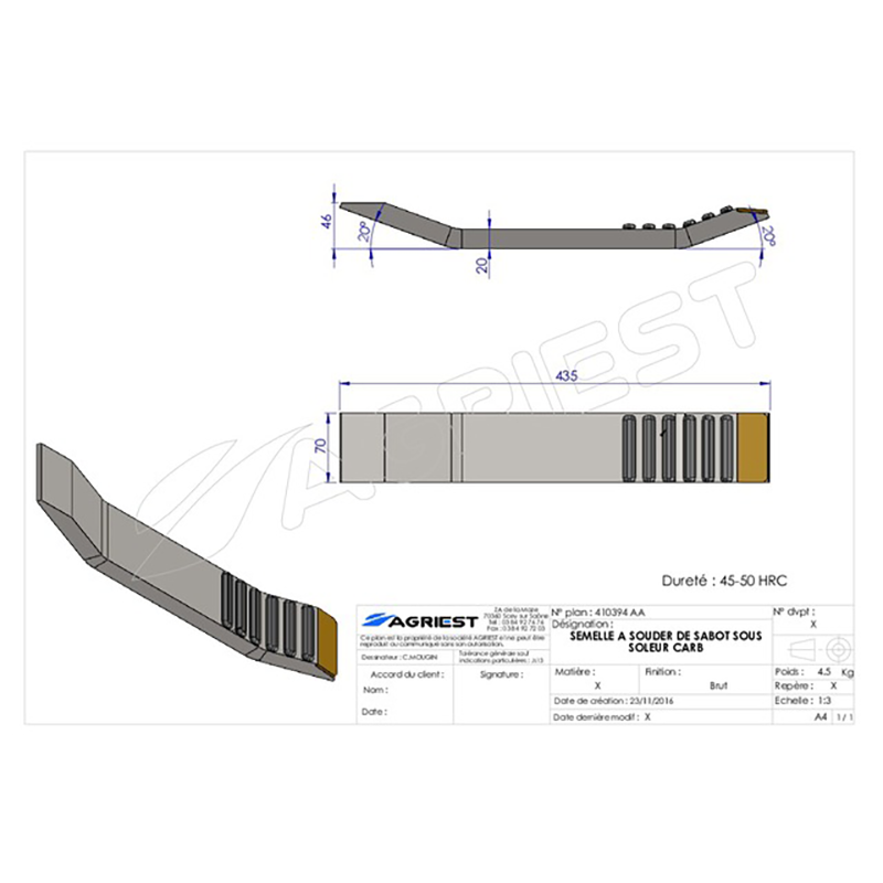 Grubber Anschweißteile Flach Anschweissteil Hartmetall Tiefenlockerermeissel