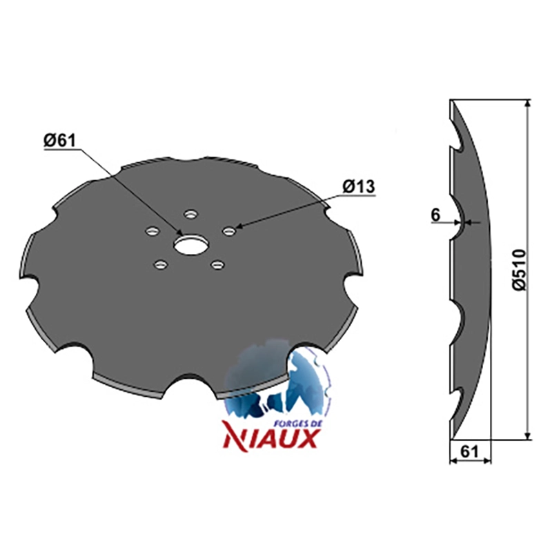 Landwirtschaft Bodenbearbeitung Scheibeneggen Scheibe gezackt Amazone / BBG Landwirtschaft Bodenbearbeitung Scheibeneggen Scheibe gezackt Amazone / BBG