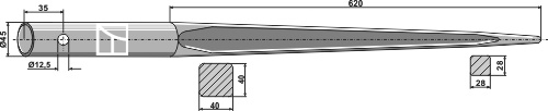 Frontladerzinken 1250mm