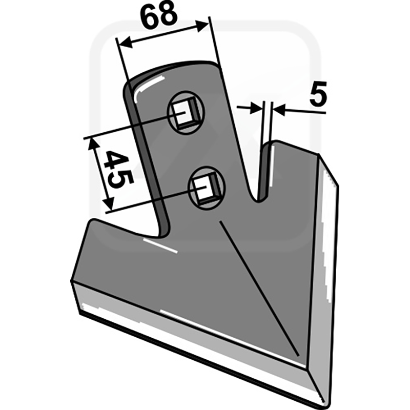 Landwirtschaft Bodenbearbeitung Grubber Schare & Leitbleche Gänsefussschar 165mm 
