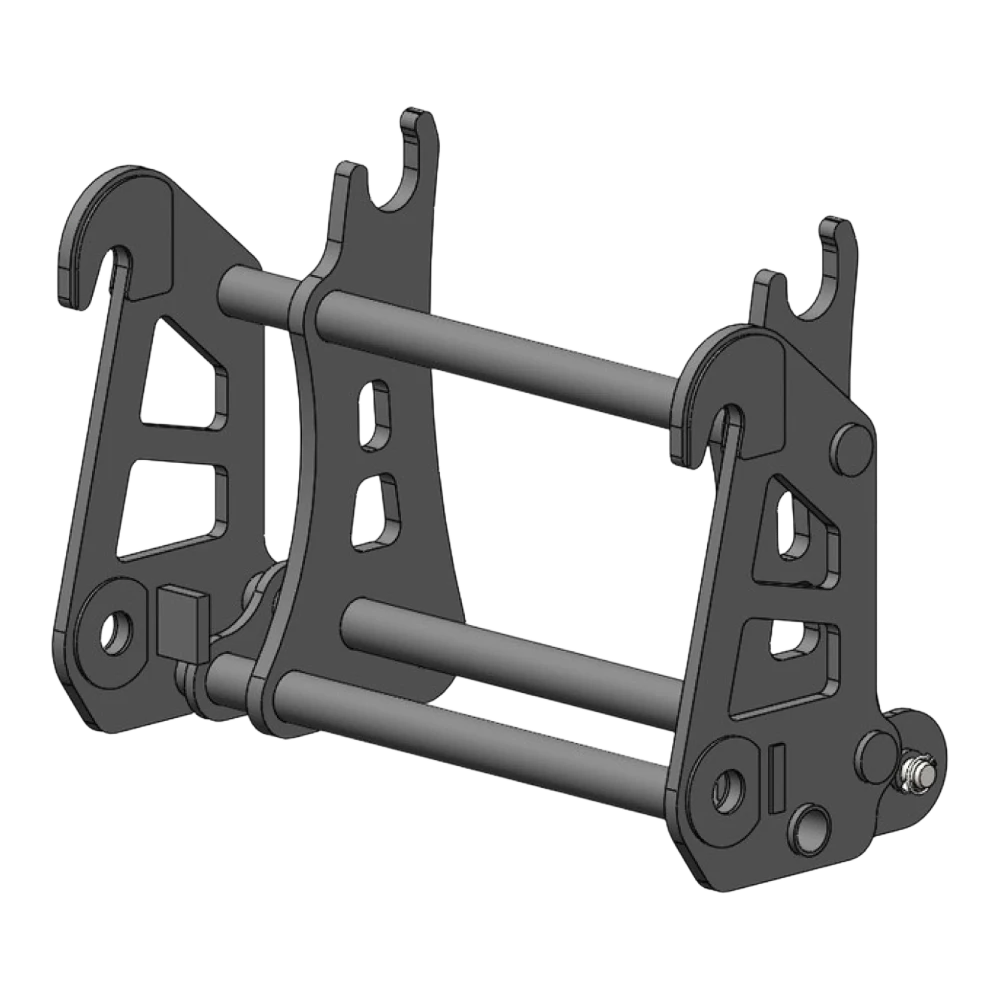 Adapterrahmen Claas Scorpion, Kramer, Weidemann auf Bobcat, Massey Ferguson – Adapteransicht 1