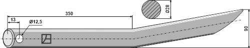 Greiferzinken 550mm