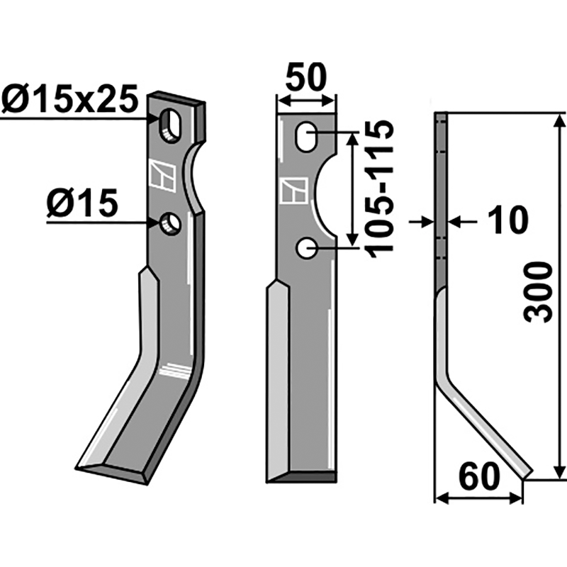 Forigo-Roteritalia D350010350 Fräsmesser, rechte Ausführung IHOF FRG-21R