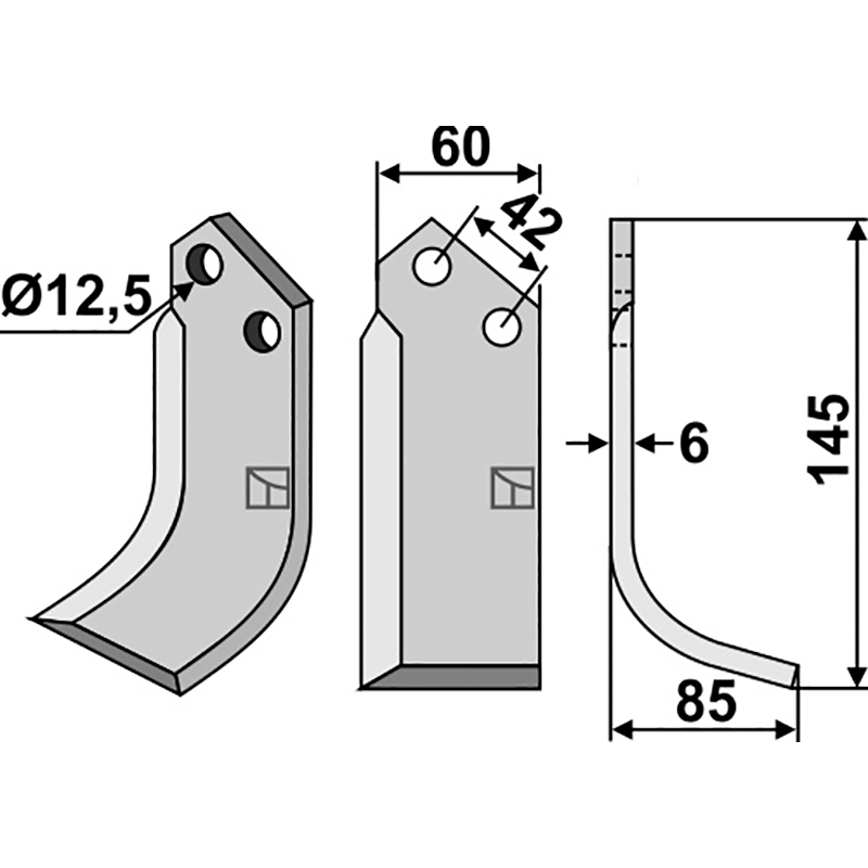 COM-07R Fräsmesser, rechte Ausführung M.E.A.A.T.|Comeb 1805|R22/FPR-FPSR Fräsmesser, rechte Ausführung IHOF COM-07R
