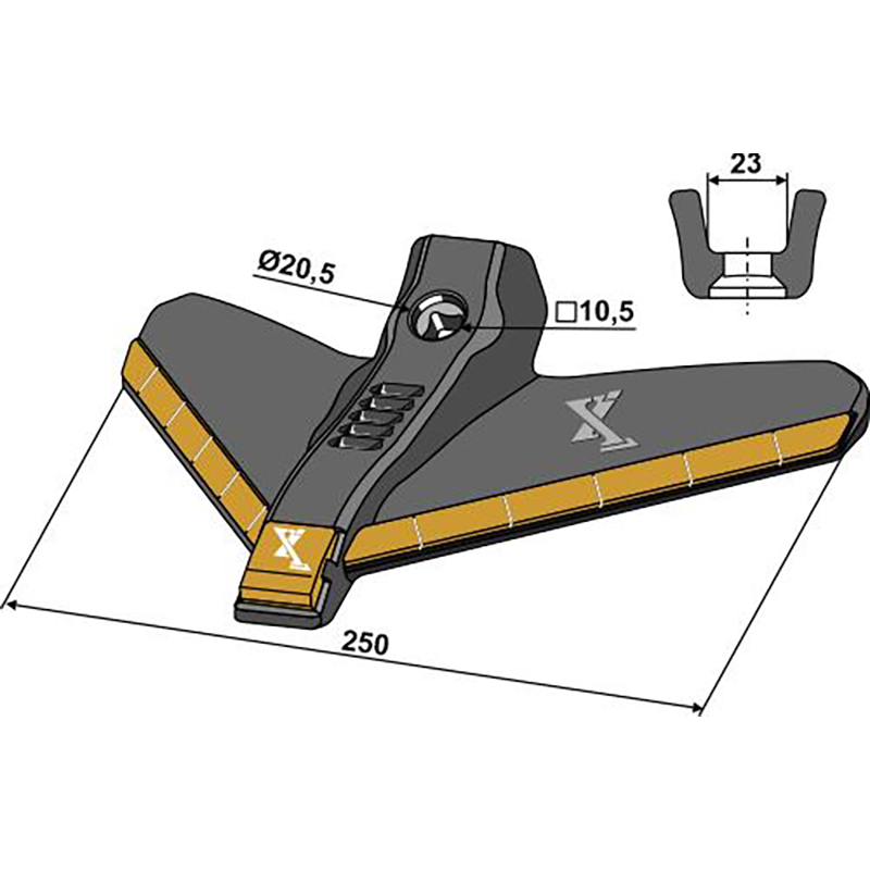 Landwirtschaft Bodenbearbeitung Grubber Schare & Leitbleche Gänsefussschar 250mm - Hartmetall Lemken Kompaktor|Lemken Landwirtschaft Bodenbearbeitung Grubber Schare & Leitbleche Gänsefussschar 250mm - Hartmetall Lemken Kompaktor|Lemken