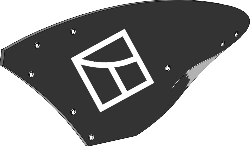 49.0015 Pflugteil Streichblech-Hinterteil - links (930.77.030.0 / 930.79.030.1) passend für Pöttinger