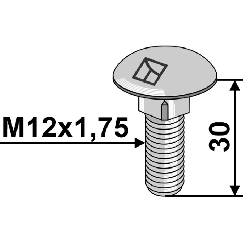 Landwirtschaft Bodenbearbeitung Scheibeneggen Zubehör Schraube M12x1,75 Landwirtschaft Bodenbearbeitung Scheibeneggen Zubehör Schraube M12x1,75