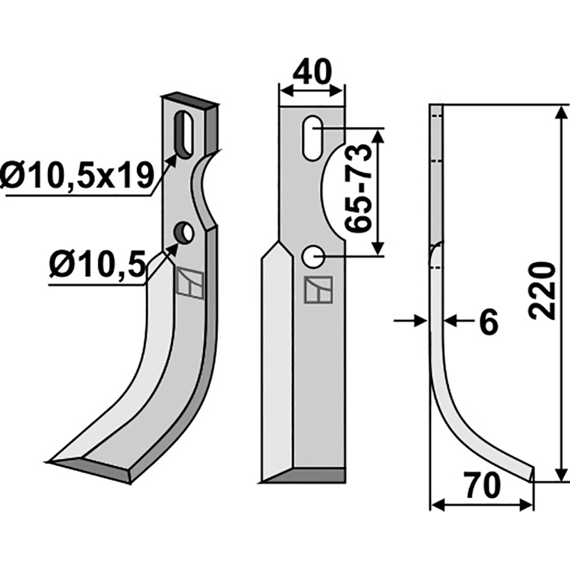 DIE-02R Universal Fräsmesser, rechte Ausführung Diesse Universal Fräsmesser, rechte Ausführung IHOF DIE-02R