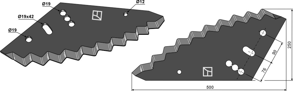 Futtermischwagenmesser - Hartmetallbeschichtet
