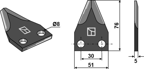 Futtermischwagenmesser - Hartmetallbeschichtet