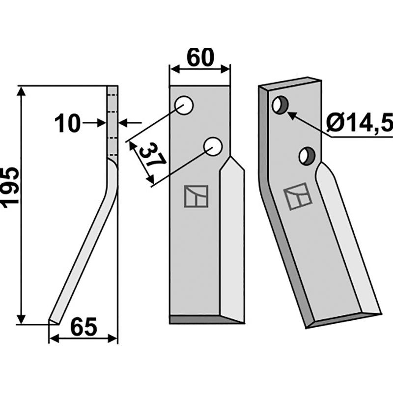 REN-01L Rotorzinken, linke Ausführung Renter L.M.T. RTM-RTO Rotorzinken, linke Ausführung IHOF REN-01L
