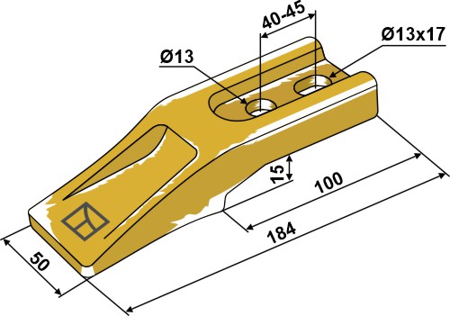 Standard Zahn für Frontladerschaufeln