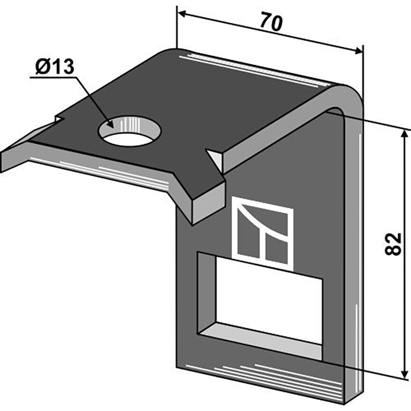 Landwirtschaft Bodenbearbeitung Grubber Schare & Leitbleche Halter für Zinken 45 x 12 mit Verstärkungsfeder 45 x 10
