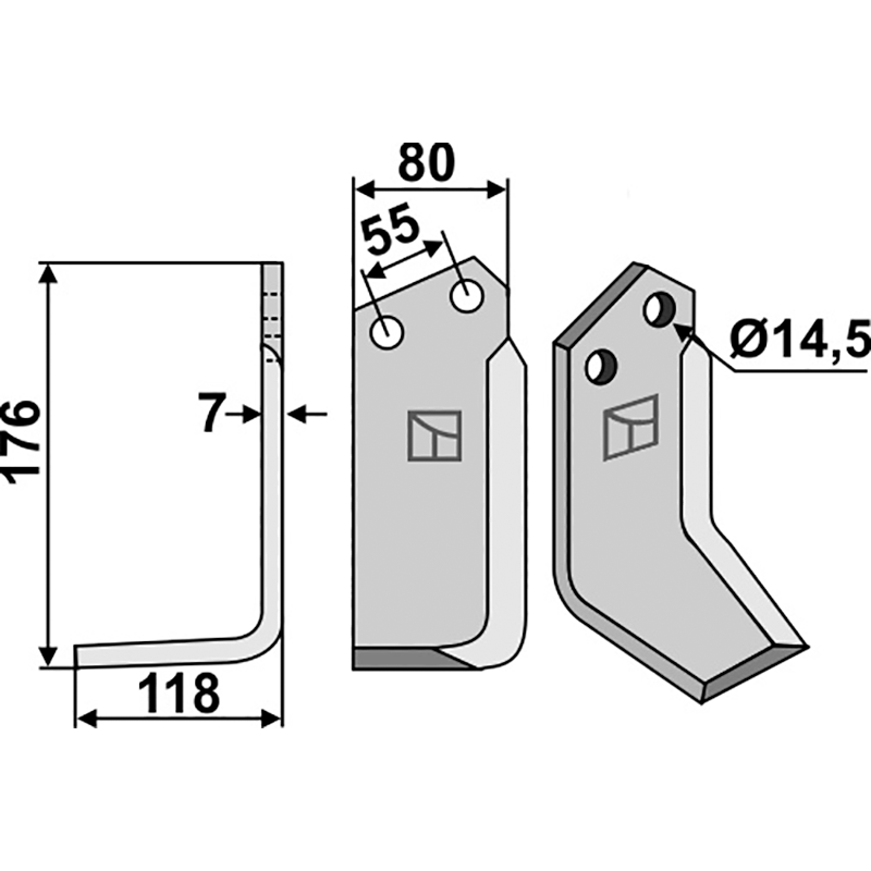 NAR-09L Fräsmesser, linke Ausführung Nardi 6½CS5002 Fräsmesser, linke Ausführung IHOF NAR-09L