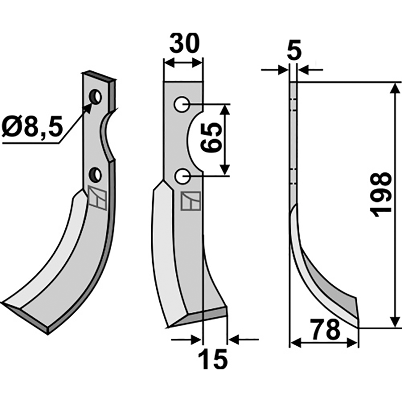 EUR-06R Fräsmesser, rechte Ausführung Eurosystem 260015210 Fräsmesser, rechte Ausführung IHOF EUR-06R