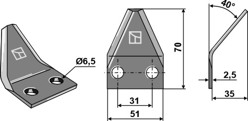 Futtermischwagenmesser