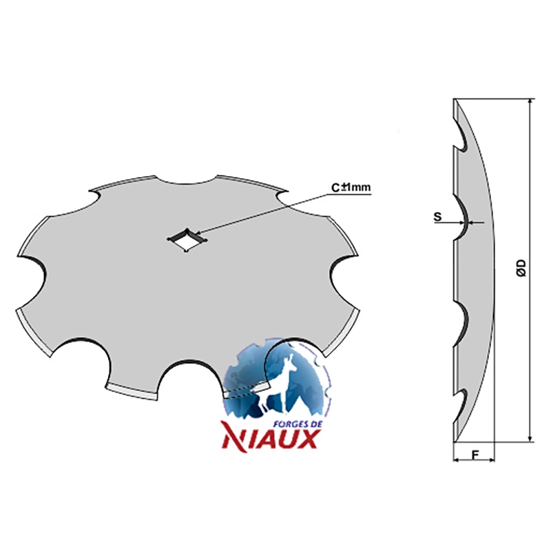 Landwirtschaft Bodenbearbeitung Scheibeneggen Scheibe gezackt Niaux Landwirtschaft Bodenbearbeitung Scheibeneggen Scheibe gezackt Niaux
