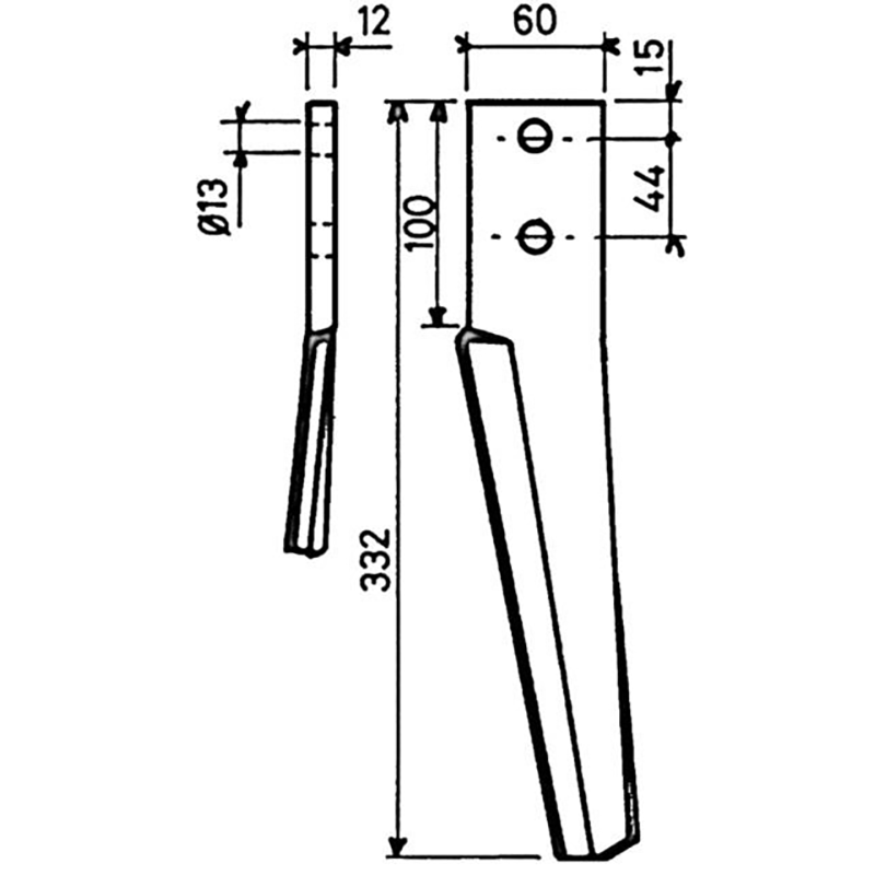 Kreiseleggenzinken Li. 60X12X330 Maschio