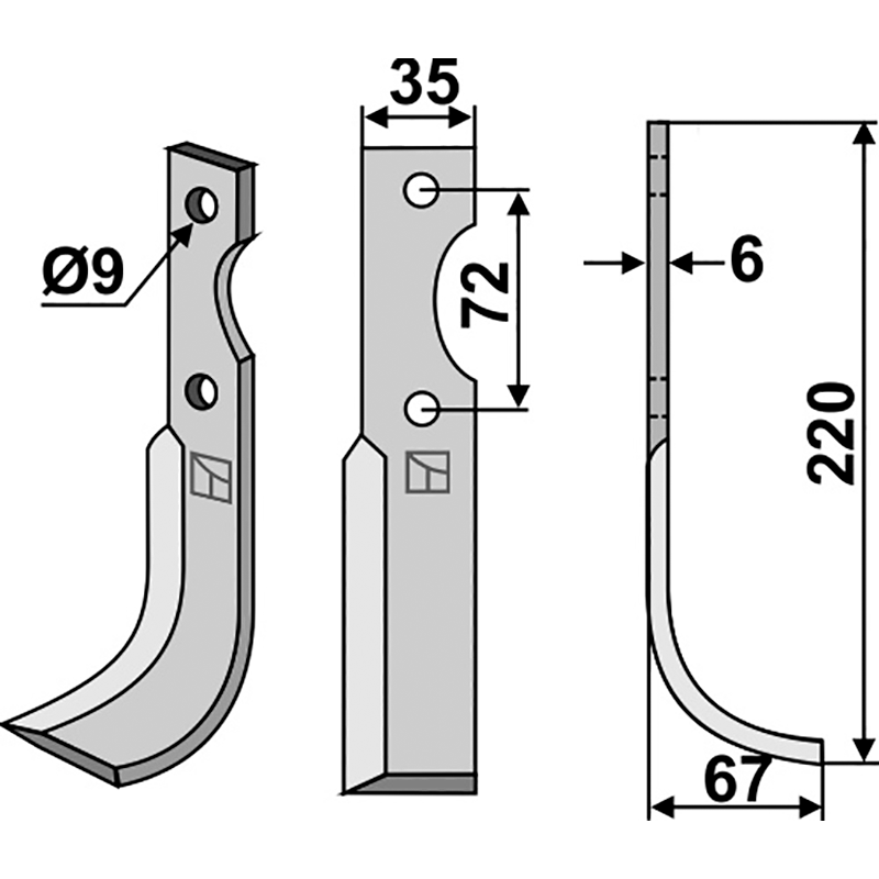 CAS-06R Fräsmesser, rechte Ausführung Casorzo Fräsmesser, rechte Ausführung IHOF CAS-06R