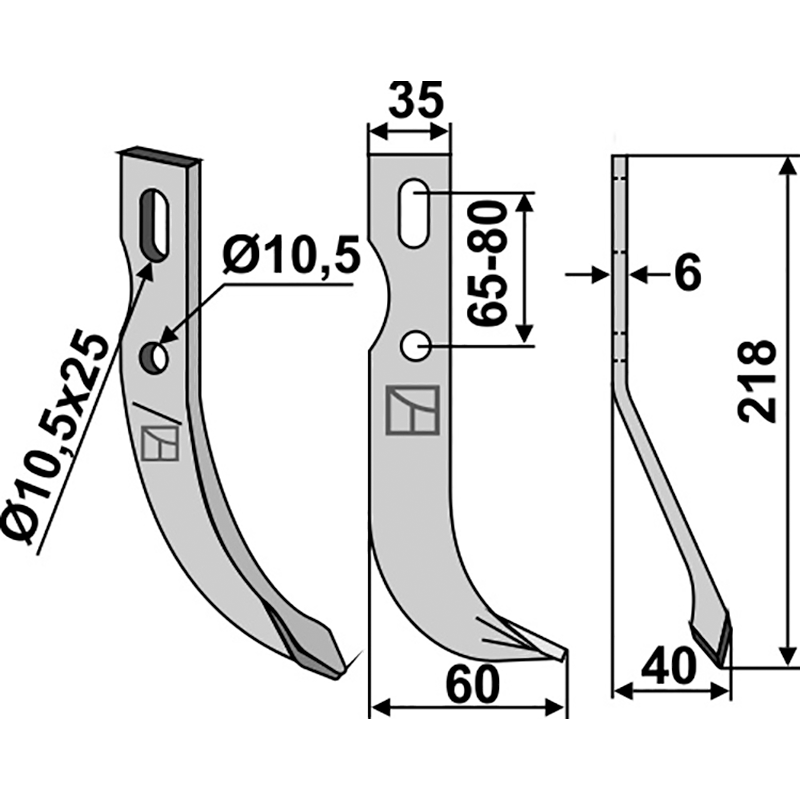 BEN-52R Universal Fräsmesser, rechte Ausführung Benassi Universal Fräsmesser, rechte Ausführung IHOF BEN-52R