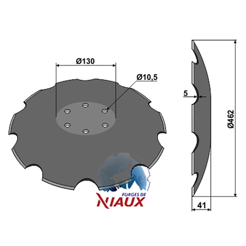 Landwirtschaft Bodenbearbeitung Scheibeneggen Scheibe mit flachem Ansatz gezackt Lemken|Niaux Landwirtschaft Bodenbearbeitung Scheibeneggen Scheibe mit flachem Ansatz gezackt Lemken|Niaux