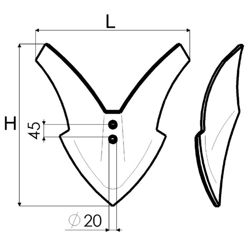 Gänsefussspitze 300 Mm Hacktechnik Gänsefussspitze 300 Mm